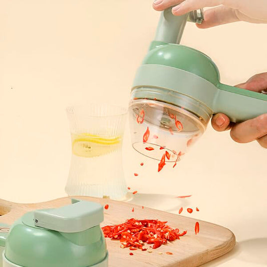 Multifunctional Electric Garlic Chopper – Slices, Pounds & Prepares Food Quickly