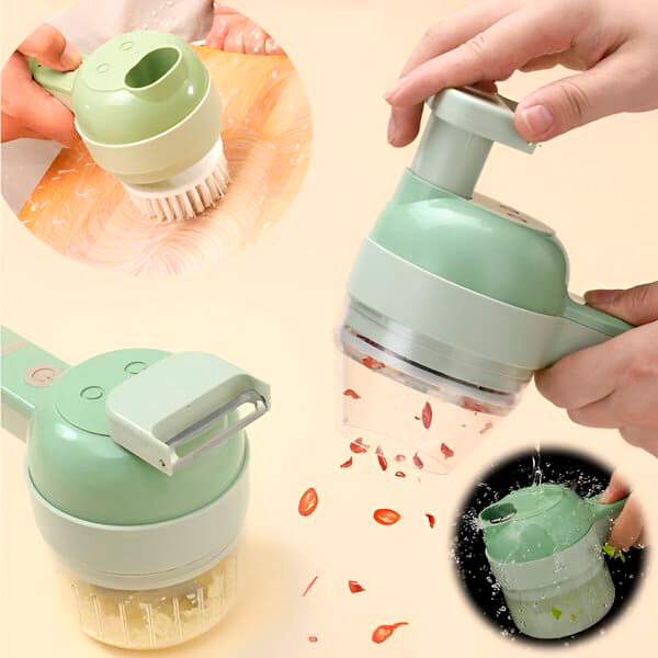 Multifunctional Electric Garlic Chopper – Slices, Pounds & Prepares Food Quickly
